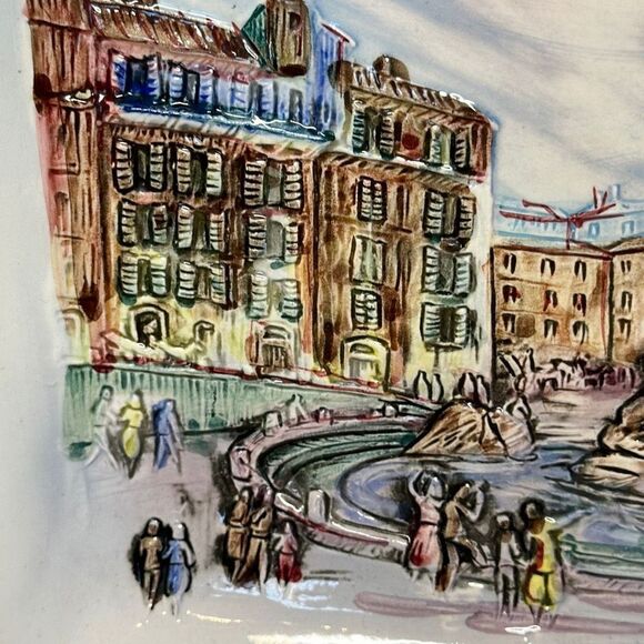 Architectural Plaque Lenwile Ardalt Artware Japan Porcelain Majolica Hand Painte - Picture 4 of 7